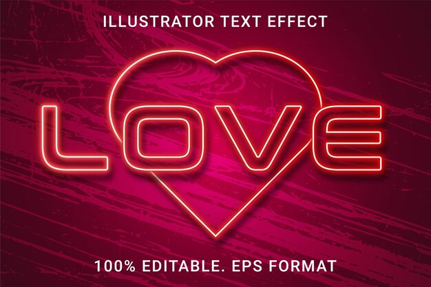 El efecto de texto editable de LOVE 3d