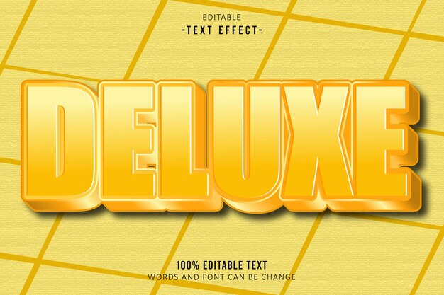 Efecto de texto editable de lujo estilo de dibujos animados en 3D