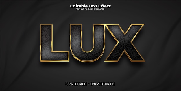 Efecto de texto editable LUX en estilo de tendencia moderna