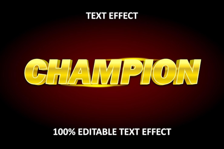 Vector efecto de texto editable luz de oro