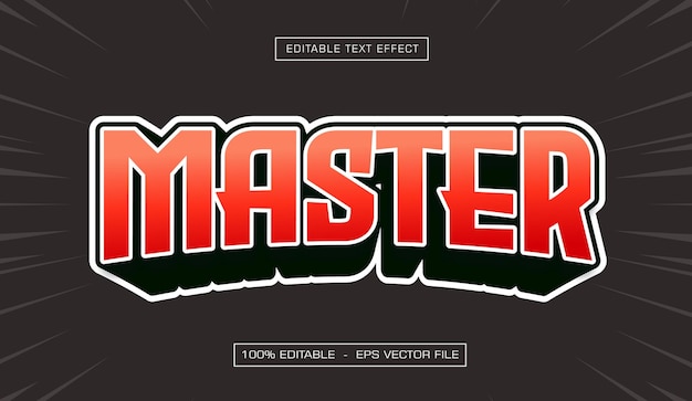 efecto de texto editable maestro
