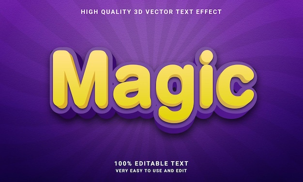 Efecto de texto editable mágico