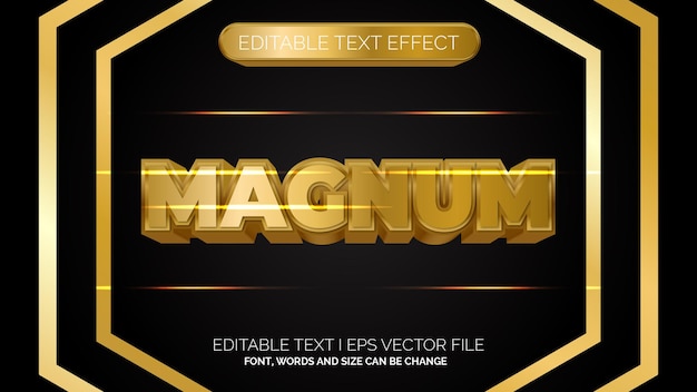 Efecto de texto editable magnum