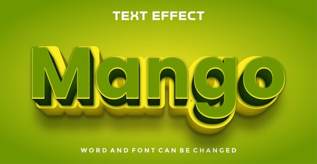 Efecto de texto editable de mango