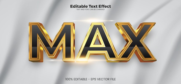 Efecto de texto editable máximo en estilo de tendencia moderna