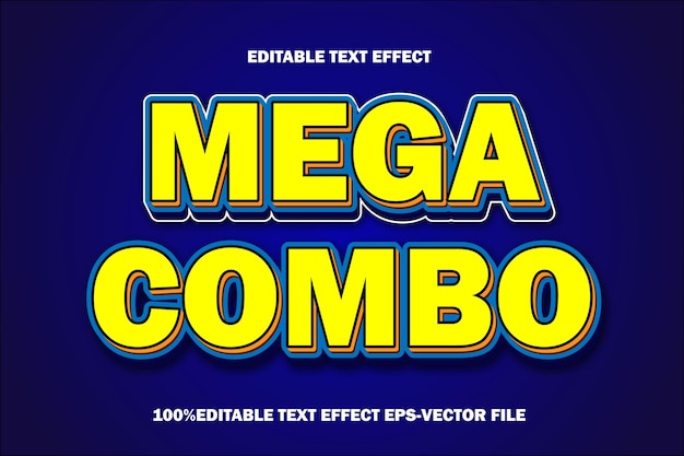 Efecto de texto editable Mega Combo Estilo de gradiente de relieve 3D