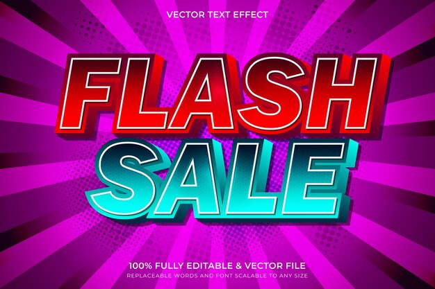 Vector efecto de texto editable de mega venta estilo 3d