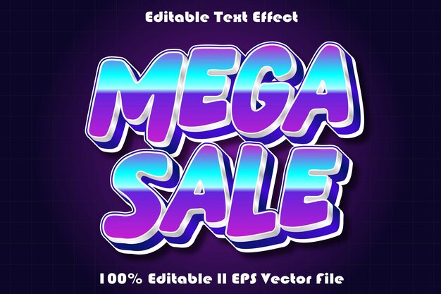 Efecto de texto editable de mega venta