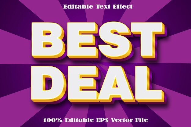 Efecto de texto editable de mejor oferta