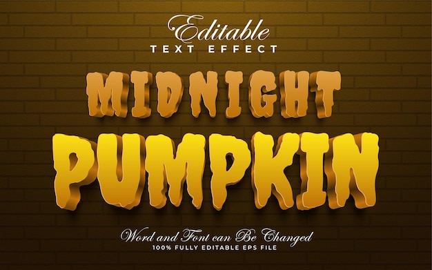 Efecto de texto editable de Midnight Pumpkin en un estilo aterrador y texturizado