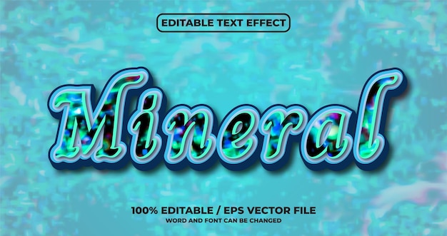 efecto de texto editable mineral