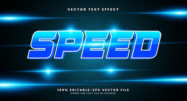 Efecto de texto editable Modern Colorful Speed plantilla con estilo de texto campeón