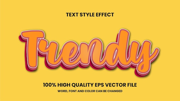 Vector efecto de texto editable moderno 3d creativo y estilo de fuente minimalista vector premium