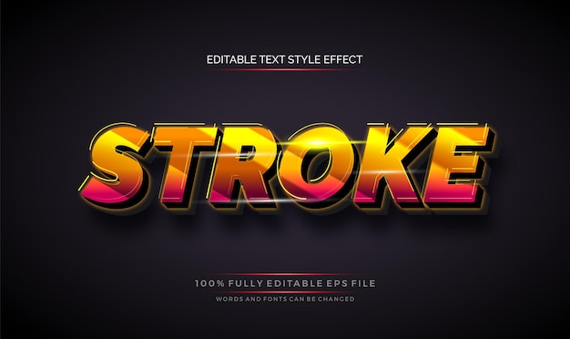 Efecto de texto editable moderno color moderno vibrante efecto de estilo de texto brillante Editable