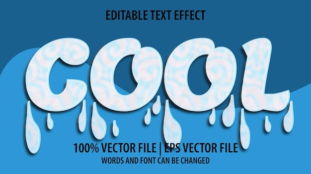 Efecto de texto editable moderno estilo de fuente minimalista y fresco en 3d vector premium