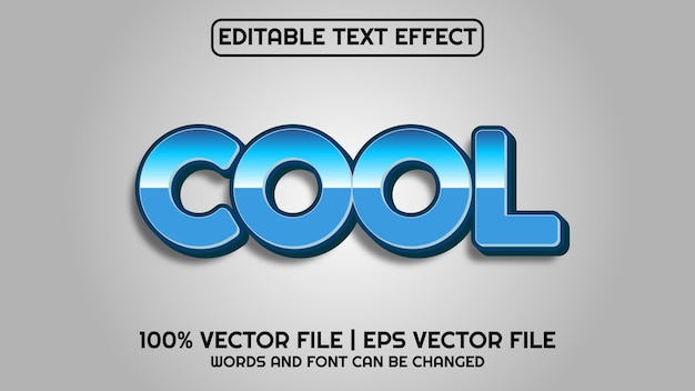 Efecto de texto editable moderno estilo de fuente minimalista y fresco en 3d