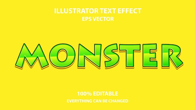 EFECTO DE TEXTO EDITABLE MONSTRUO