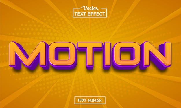 Vector efecto de texto editable de movimiento vector premium