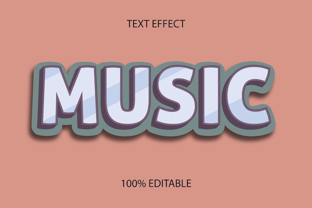 Efecto de texto editable MUSIC STYLE RETRO