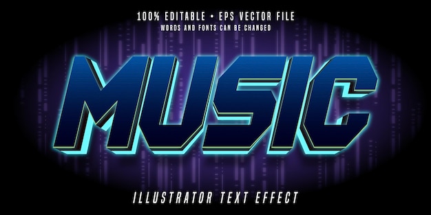 Efecto de texto editable de música Fuente 3d estilo fiesta