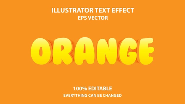 EFECTO DE TEXTO EDITABLE NARANJA