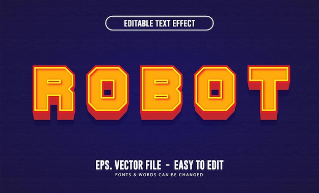 Efecto de texto editable en negrita naranja