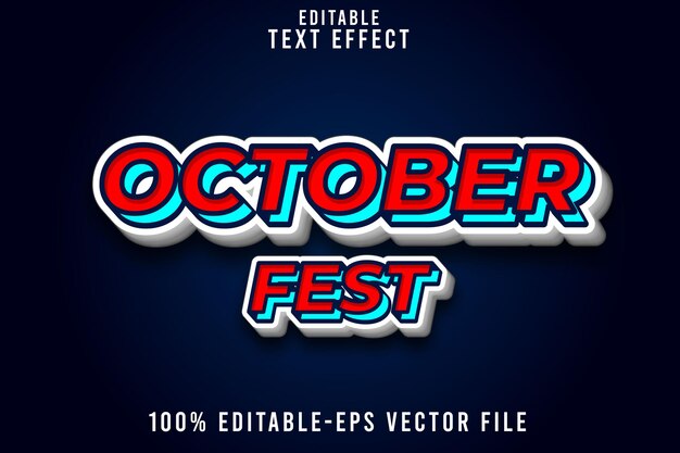 EFECTO DE TEXTO EDITABLE NUEVO ESTILO MODERNO OCTUBRE FEST