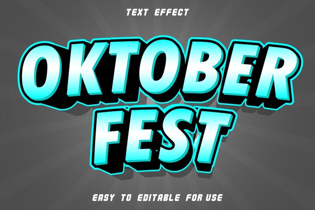 efecto de texto editable oktober fest