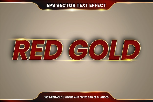 Efecto de texto editable - oro rojo