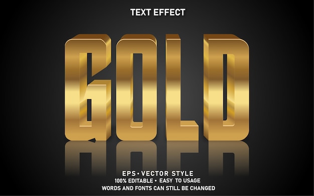 Efecto de texto editable Oro