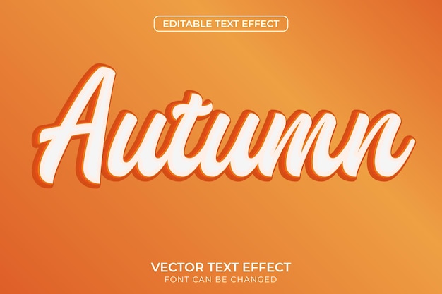 Efecto de texto editable de otoño