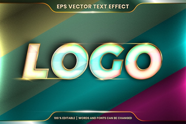 Efecto de texto editable con palabra logo