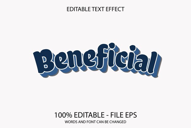 efecto de texto editable, las palabras beneficiosas y la fuente se pueden cambiar