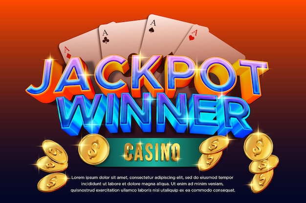 efecto de texto editable de pantalla de juego de casino