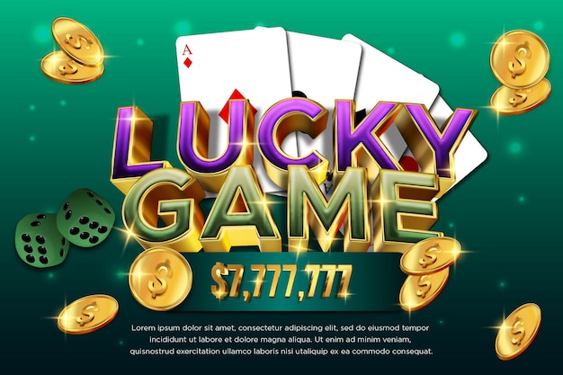 efecto de texto editable de pantalla de juego de casino