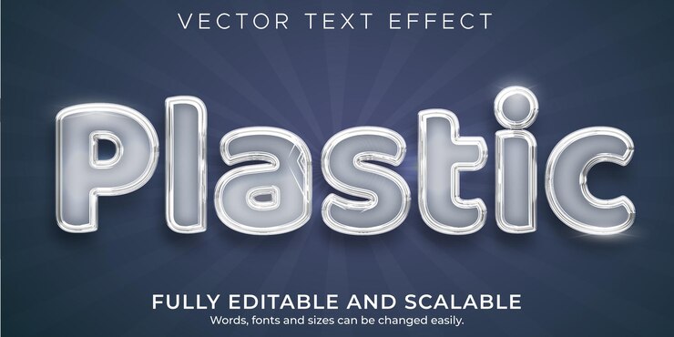 Vector efecto de texto editable en papel estilo de texto azul editable