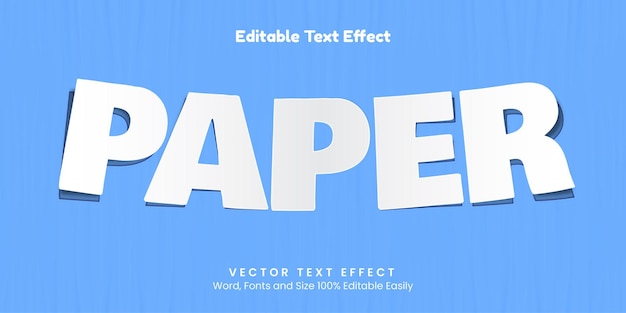 Vector efecto de texto editable en papel