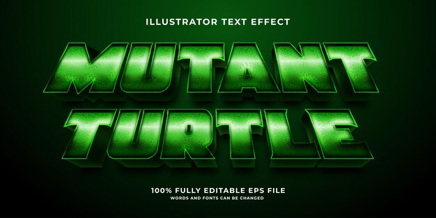 Efecto de texto editable de película de acción moderna verde