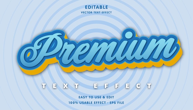 Efecto de texto editable premium con estilo moderno y simple