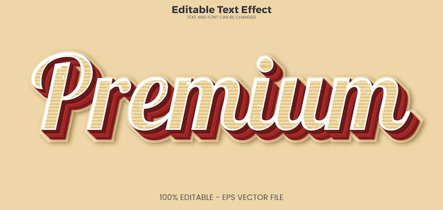 Efecto de texto editable premium en estilo de tendencia moderna