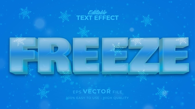 Vector efecto de texto editable premium de tipografía de temporada de invierno