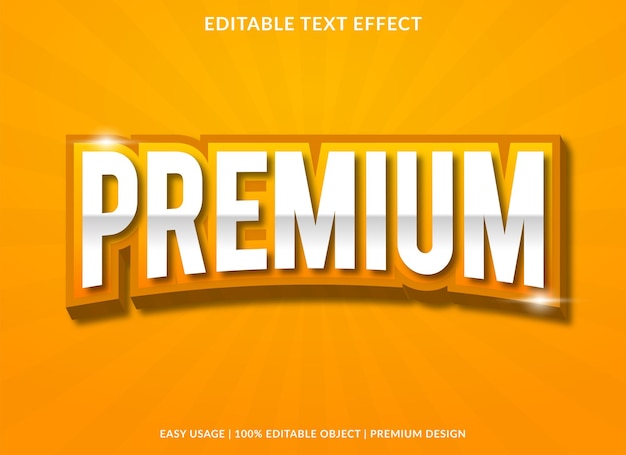 Efecto de texto editable premium con uso de estilo abstracto y premium para el logotipo y la marca de la empresa