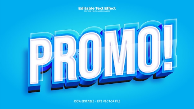 Efecto de texto editable de promoción en el estilo de la tendencia moderna