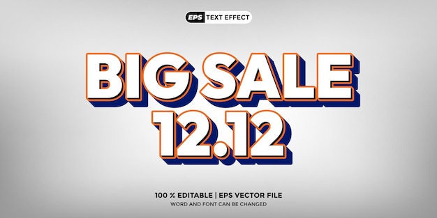 Efecto de texto Editable Promoción Venta Gran Venta