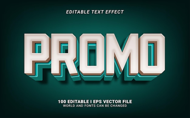 Efecto de texto editable promocional