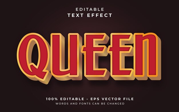 Efecto de texto editable Queen