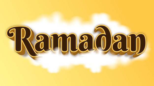 Vector efecto de texto editable ramadan kareem