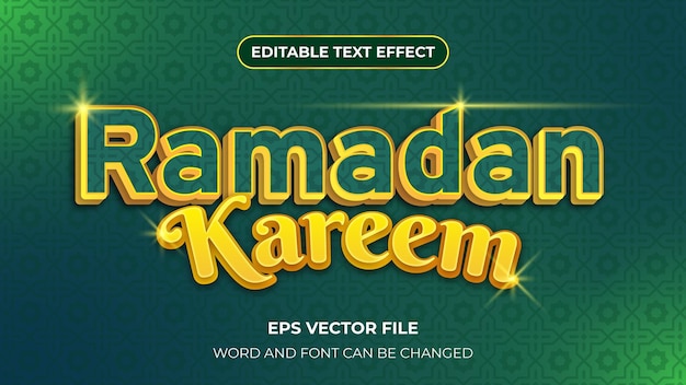 EFECTO DE TEXTO EDITABLE DE RAMADAN KAREEM