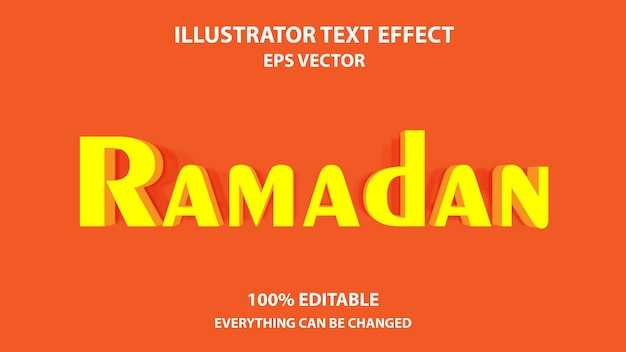 EFECTO DE TEXTO EDITABLE DE RAMADAN
