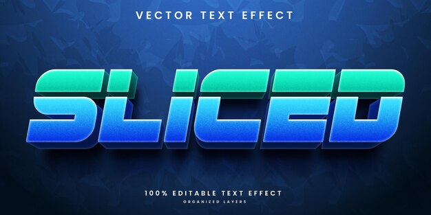 Efecto de texto editable de rebanada con colores degradados